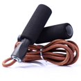 thumbnail image 1 of Maoww Adjustable Cowhide Jump Rope with Foam Handle Aerobic Jumping Exercise Equipment, 1 of 5
