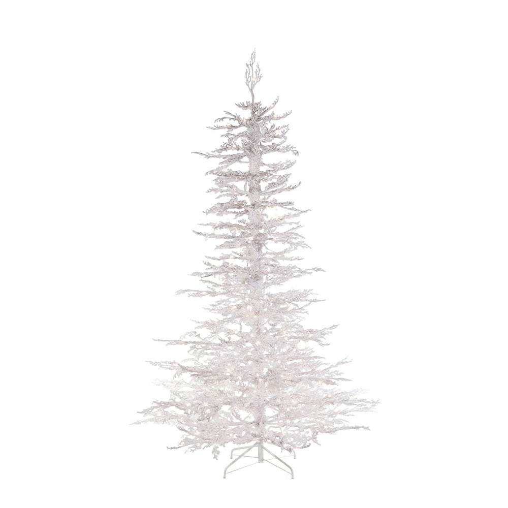 Sterling 7.5ft. PreLit Flocked White Twig Tree with 300 UL Clear