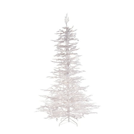 White Twig Trees Sterling 7.5ft. Pre-Lit Flocked White Twig Tree with 300 UL Clear Lights ()