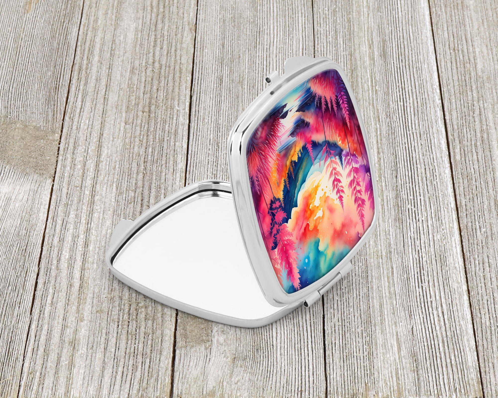 Colorful Astilbe Compact Mirror 2.75 in x 3 in