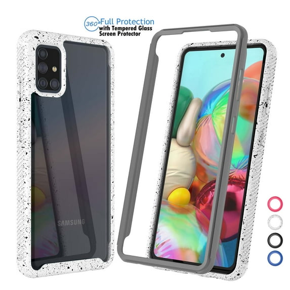 Galaxy A51 4G Case, Case Cover for 2020 Galaxy A51 4G, Njjex Full-Body Rugged Transparent Clear Back Bumper Case Cover for Samsung Galaxy A51 4G 6.5" Not A51 5G -White