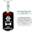 thumbnail image 2 of Thai Ridgeback Stainless Steel or 18k Gold Premium Swivel Dog Tag Keychain, 2 of 16