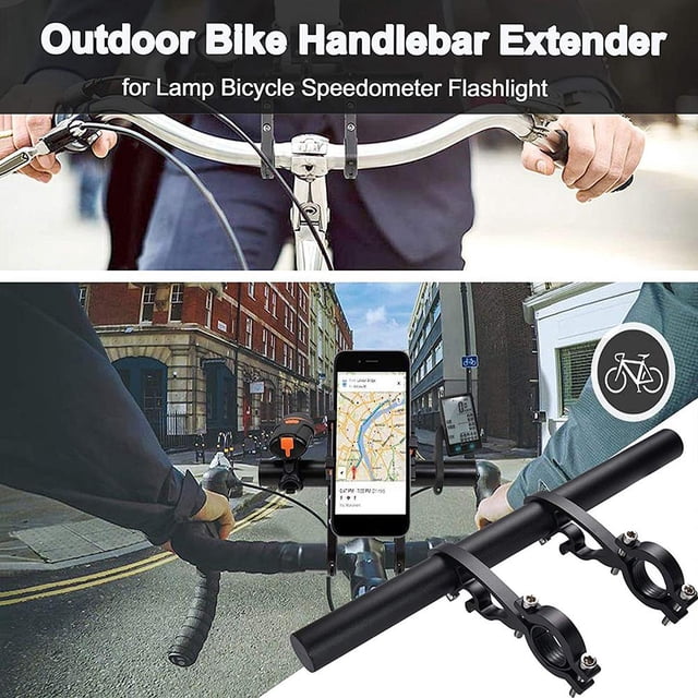 Extensor De Manillar De Bicicleta Soporte extensor de manillar de bicicleta de 25 cm soporte de extensión de montaje de faro de bicicleta