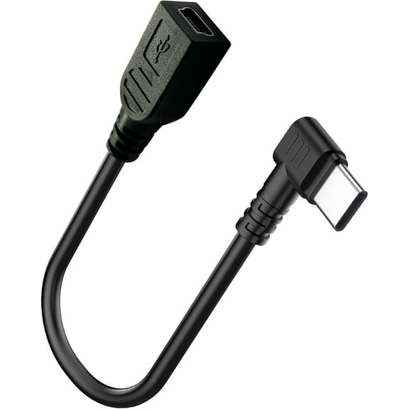 Mini USB Female to Type C Male Cable,USB-C Male to Mini USB Female Adapter Converter for Mini Dash Cam Hardwire Kit and More Mini USB Devices(Only for Charging)