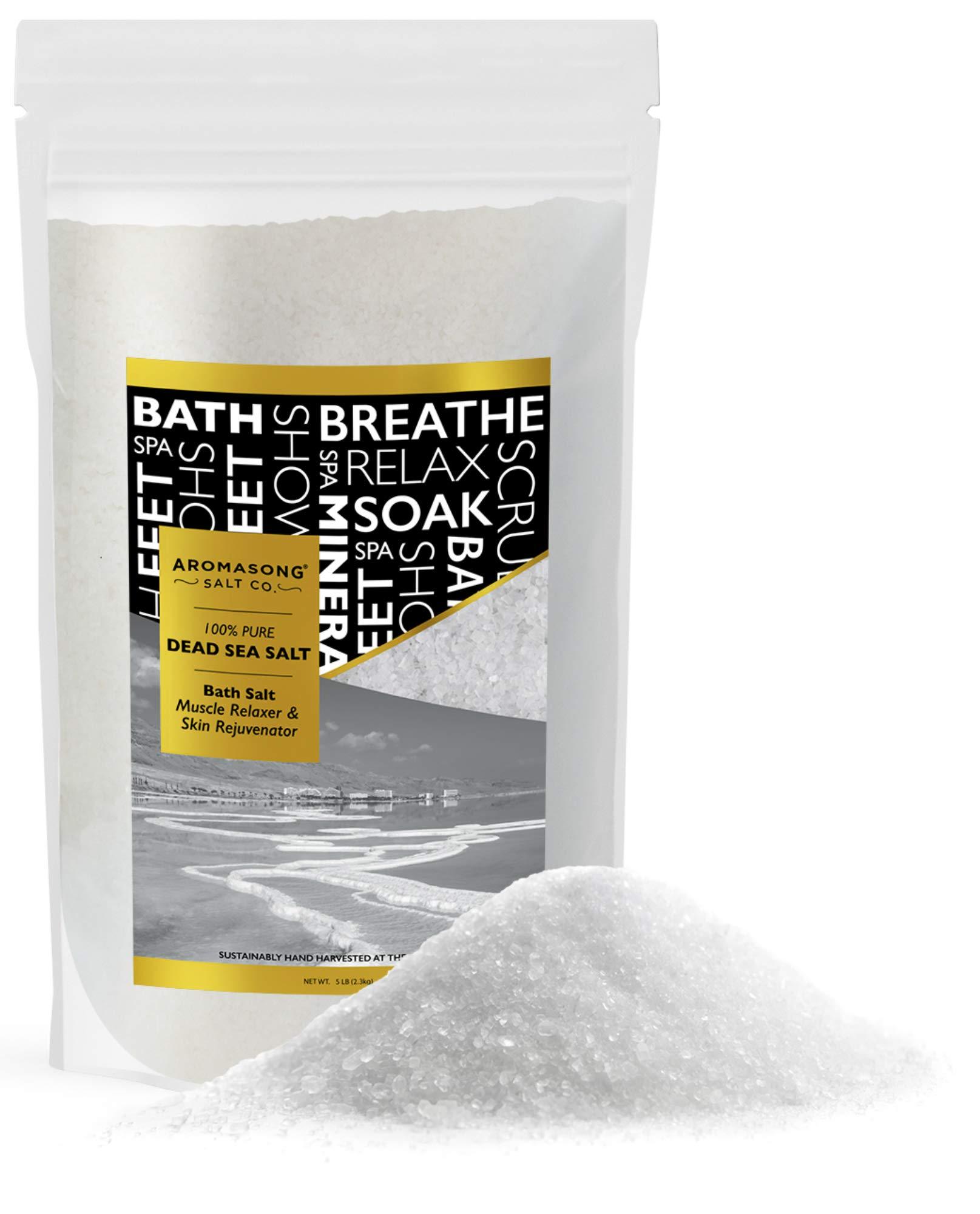 Dead Sea salt, Mineral Spa bath salts, 5 Lbs Fine Grain Large bulk