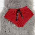 thumbnail image 3 of Summer Saving Clearance AXXD Red Shorts for Women High Waisted Summer Sexy Velvet Stain Pajamas Bowknot Shorts Freshly Picked For Her, 3 of 4