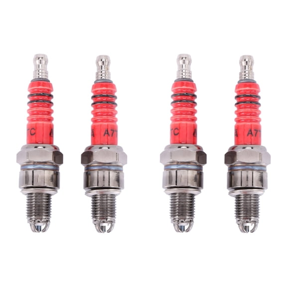 Pack of 4 Racing 3 Electrode Spark Plug A7tc for 50cc 110cc 125cc 150cc Atv Scooter Dirt Bike Go Kart