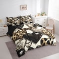 thumbnail image 4 of Homewish Love Heart Print 7-Piece Twin Bedding Set - Leopard Cheetah Bling, 4 of 9