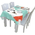 thumbnail image 6 of GZHJMY Christmas with Llama Rectangle Tablecloth for Kitchen Dining Room Party Table Cover Home Decor 60"(W) x 108"(L), 6 of 7