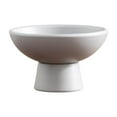 thumbnail image 1 of DYNWAVECA Round Ceramic Flowerpot Decorative Flower Bowl for Bookshelf Patio Farmhouse Gray, 1 of 9