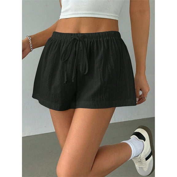 Stephy Women's New Thin Elastic Loose Large Size Korean Version of Everything Long Trousers Casual Trousers Haren, Black, L