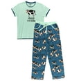 thumbnail image 3 of Lazy One Women's Pajama Set, Short Sleeves with Cute Prints, Relaxed Fit, Moody in the AM, 3 of 7