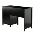 Winsome Wood Delta Black Finish Solid Wooden Furniture, Study Table