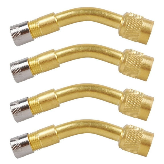 FRCOLOR  4 Pcs Adapter Bike Extension Tire Valve Stem Scooter Golden