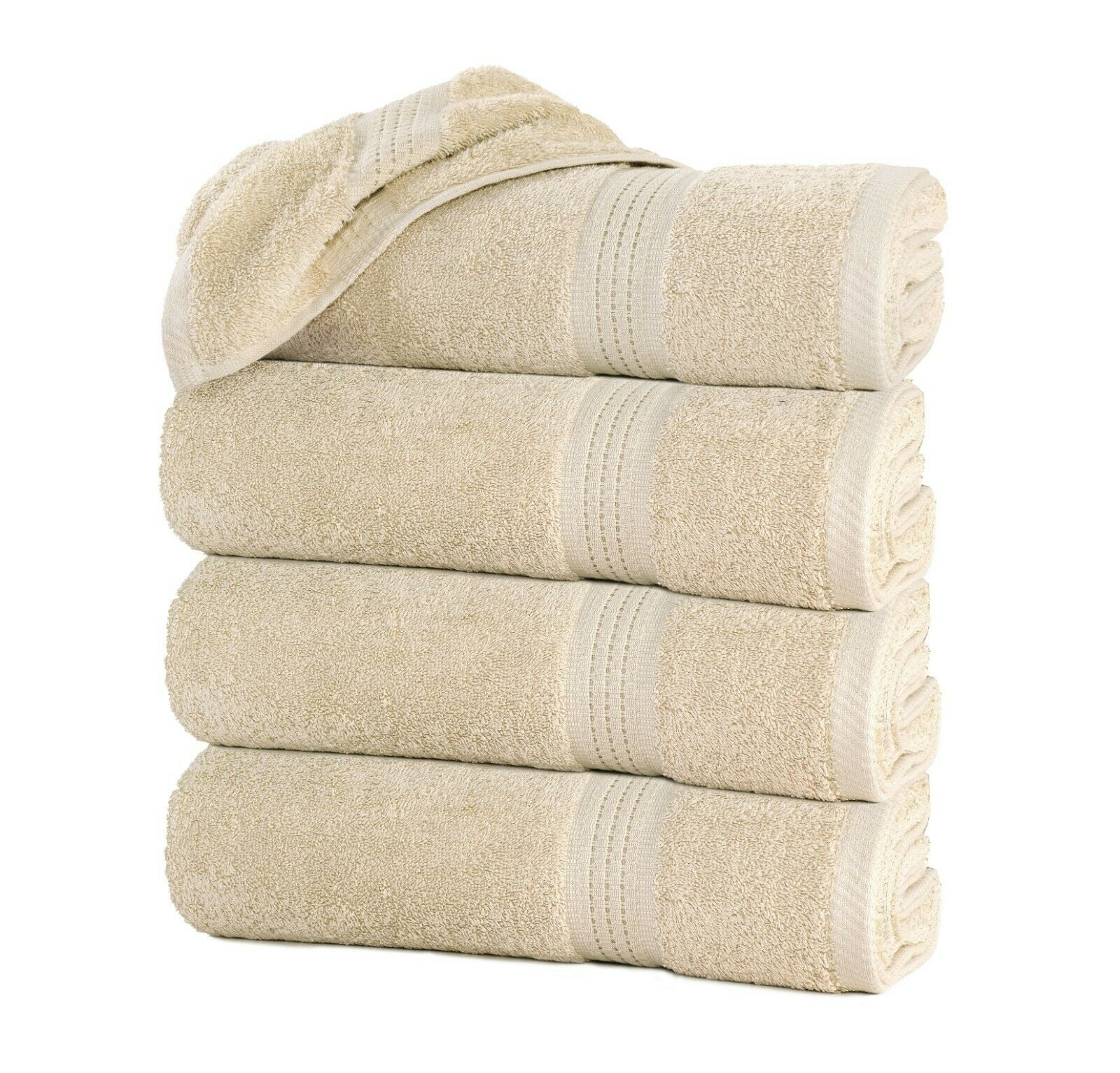 Large Bath Towel Packs Sets Sheets 100% Cotton 27"x55" 500 GSM Highly Absorbent 