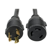 Eaton Tripp Lite Series Power Extension Cord, NEMA L6-30P to NEMA L6-30R - Heavy-Duty, 30A, 250V, 10 AWG, 14 ft. (4.27 m), Black - Power extension cable - NEMA L6-30 (P) to NEMA L6-30 (R) - 250 V - 30 A - 14 ft - molded - black