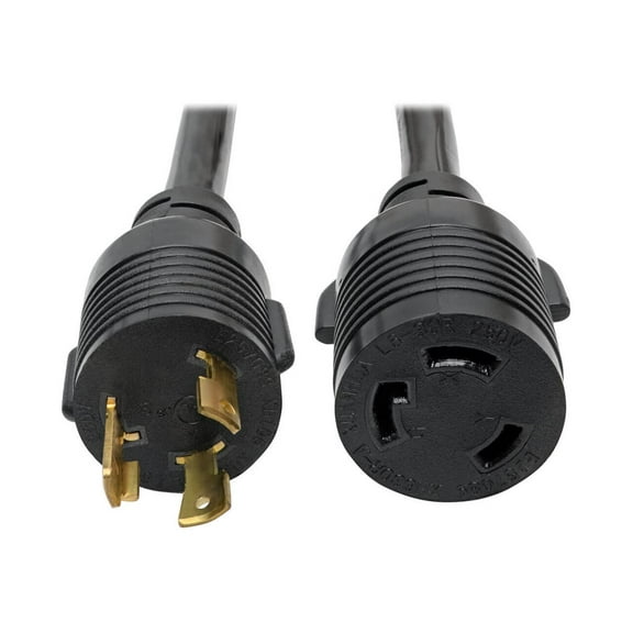 Eaton Tripp Lite Series Power Extension Cord, NEMA L6-30P to NEMA L6-30R - Heavy-Duty, 30A, 250V, 10 AWG, 14 ft. (4.27 m), Black - Power extension cable - NEMA L6-30 (P) to NEMA L6-30 (R) - 250 V - 30 A - 14 ft - molded - black