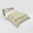 thumbnail image 3 of Colorful Duvet Cover Set, Vibrant Illustration of Hand Drawn Scribble Polka Dots Rainbow Style Pattern, Bedding Set with Shams and Fitted Sheet, 3 Sizes, by Ambesonne, 3 of 3