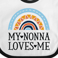 thumbnail image 4 of Inktastic My Nonna Loves Me Rainbow Boys or Girls Baby Bib, 4 of 4