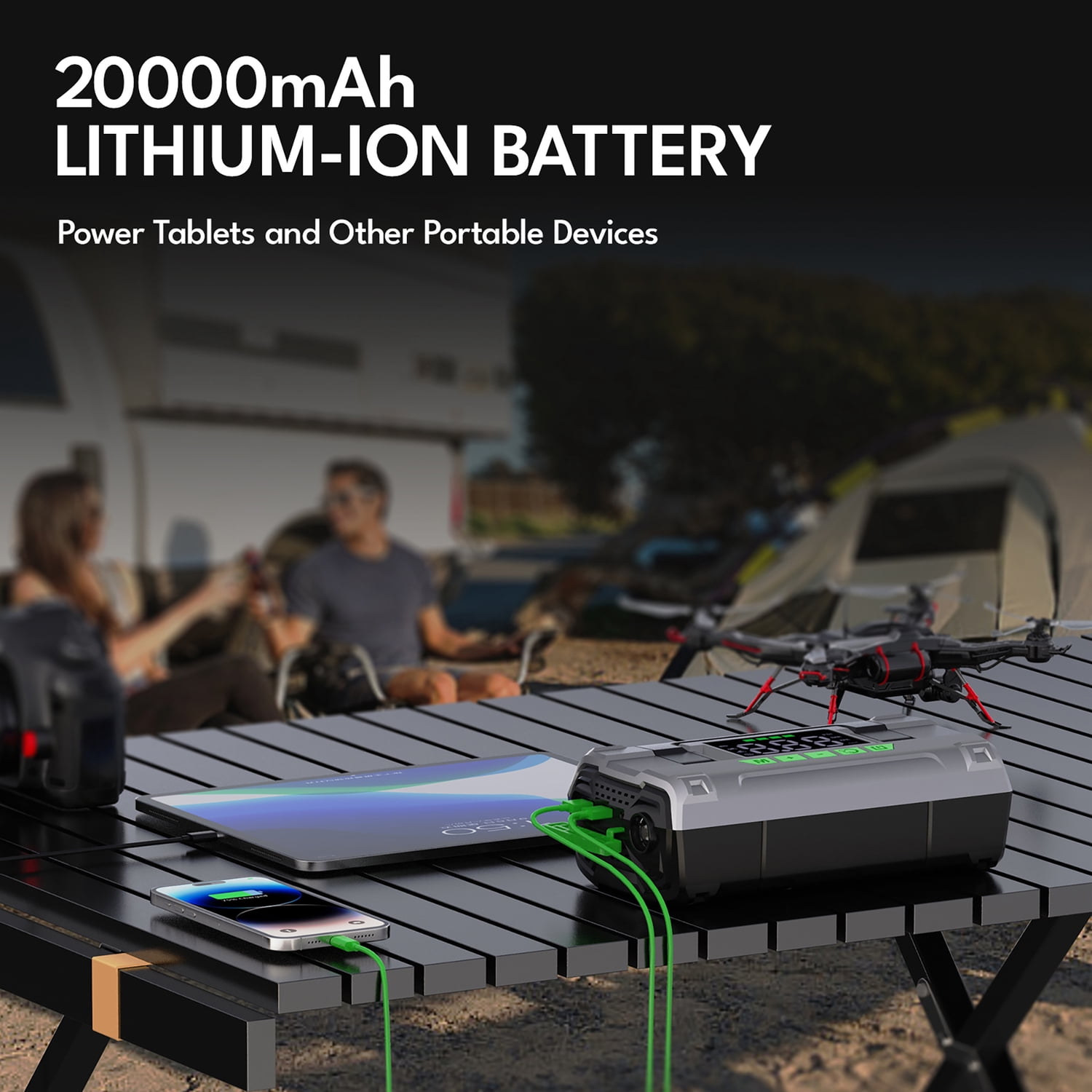 CAROSS Portable Car Jump Starter with 150-PSI Air Compressor and USB Power Bank with 2,000-Amp Peak, Smart Jumper Cables, and QC Fast Charger