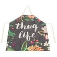 thumbnail image 1 of Delantal con estampado de flores, delantal para salón de uñas, delantales de cocina suaves, delantal para tecnología de uñas, confiable y duradero, 1 of 8