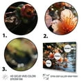 thumbnail image 3 of Designart "Wildflower by the River in Coral and Orange IV" Floral Metal Wall Decor Set, 3 of 5