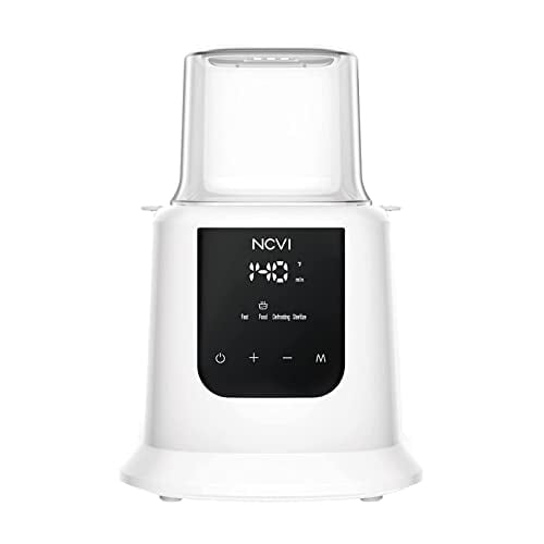 NCVI calentador de biberones, calentador de leche calentador de alimentos de calentamiento y descongelación rápido y esterilizador de vapor con pantalla LCD, temporizador, control de temperatura, ap
