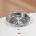 thumbnail image 2 of Round Baking Pan Roast Turkey Tray with Cooling Rack for Kitchen BBQ Cake 16cm, 2 of 9