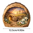 thumbnail image 3 of Resurrection Wooden Ornament, He Is Risen Set with Three Crosses, Easter Gift for Christians, Decorative Wooden Piece for Shelf Tray, Spiritual Home Decor, Easter Celebration, 3 of 8