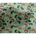 thumbnail image 5 of oneOone Viscose Chiffon Mint Green Fabric Video Game Craft Projects Decor Fabric Printed By The Yard 42 Inch Wide, 5 of 5