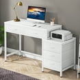 thumbnail image 2 of Tribesigns Computer Desk with 5 Drawers, Writing Desks Work Table with Reversible File Drawer Cabinet for Home Office, 2 of 5