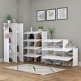 thumbnail image 3 of HOMIDEC Zapatero, gabinete de almacenamiento de zapatos de 8 niveles, 32 pares de estantes de plástico para zapatos, organizador para armario, pasillo, dormitorio, entrada, 3 of 5