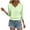 Green, variant on Women's V Neck 3/4 Sleeve Tops Casual T Shirts Basic Summer Tees Loose Fit Pullover Tunic Fashion Women's Comfortable Solid Color Soft Breathable Blouse Elastic Hem Waist-Cinching Blouses