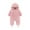 Pink, variant on Baby Boys Fuzzy Hooded Romper Coat Girls Buttons Dinosaur Jumpsuit Coat&jacket Toddler Girls Winter Jackets