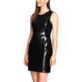thumbnail image 1 of 1.STATE Robe Fourreau en Cuir Verni pour Femmes, Noir, 2, 1 of 1