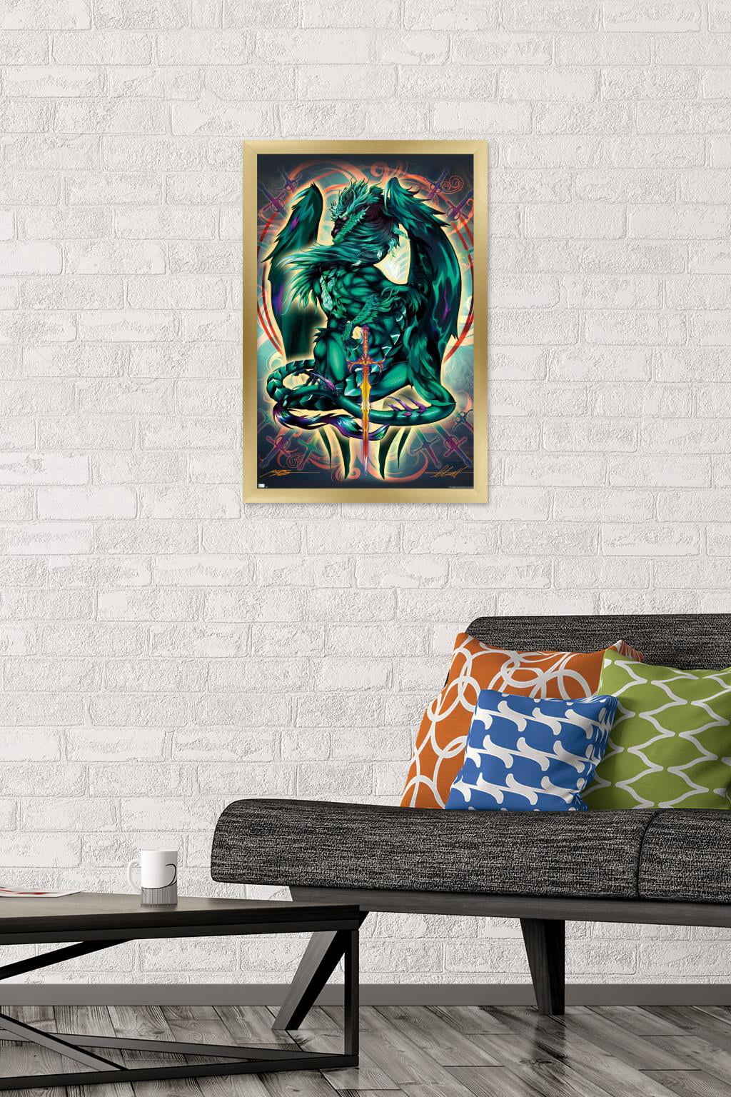 Ruth Thompson - Dragonblade Terrablade Wall Poster, 14.725" x 22.375", Framed
