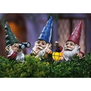 Set of 3 Peeping Gnomes Garden Statues