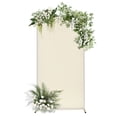 thumbnail image 4 of ToppiJoy Rectangle Backdrop Stand with Cover, Metal Arch Backdrop Stand Balloon Arch Set for Wedding Birthday Party 3.28*1.64*6.56ft(Gold, Beige), 4 of 15