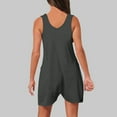 thumbnail image 7 of TrendVibe365 Casual Rompers for Women Gray Pants Solid V Neck Comfy Jumpsuits Tank Shorts Sleeveless Overalls with Pockets Clothes People Doop, 7 of 7