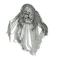 thumbnail image 2 of Huepoe Shiny Rhinestone Shoulder Brooch with Tassels - Elegant Epaulet Pin for Clothes, Bags - Gold/Silver, Men & Women, 2 of 8