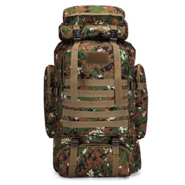 Protector Plus Sac à dos tactique de voyage 60 l militaire Molle sac de voyage bagage bagage valise randonnée camping extérieur sac à dos (couverture anti-pluie et patch inclus), noir