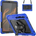 thumbnail image 3 of Dteck Case for Samsung Galaxy Tab S8 Plus 12.4 inch 2022 / S7 FE 12.4 inch 2021 & Tab S7 Plus 12.4" 2020 Tablet with Rotatable Kickstand&Hand Strap&Shoulder Strap&Screen Protector Case,Blue, 3 of 8