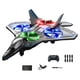 thumbnail image 5 of Avión de control remoto RC, juguete para niños, , velocidad ajustable, helicóptero volador portátil con luces de colores Azul, 5 of 8