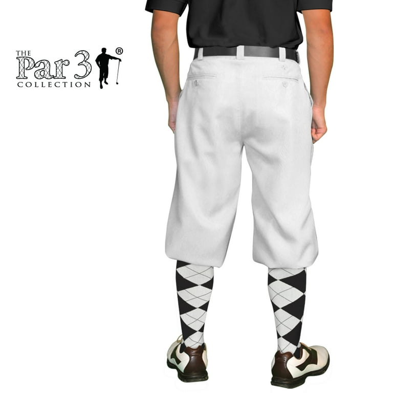 White Microfiber Golf Knickers Plus Fours) for Men 34