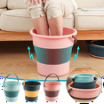 thumbnail image 5 of Bucket, Plastic Bucket Telescopic Portable Foot Bucket, Foldable Car Wash Bucket 4.6L-A, 5 of 5
