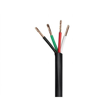 Monoprice Speaker Wire, CMP Rated, 4-Conductor, 14AWG, 100ft, Black