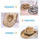 thumbnail image 2 of BRIGHTFUFU Western Cowboy Hat ancho de borde ancho Sombrero de actuación unisex Capas de vaquero de paja, 2 of 7