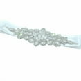 thumbnail image 2 of NIBOLOG Rhinestone Bridal Sash Waist Belt with White Satin Ribbon for Wedding Dress, 2 of 4
