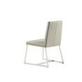 thumbnail image 5 of Egypto Dining Chair, Faux Leather-Color:Dark Gray,Finish:Polished Stainless Steel, 5 of 7