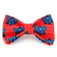 thumbnail image 2 of One Size Pet Bowtie for All Dogs and Cats from Toy Doggie Collection Red Blue Printed, 2 of 6